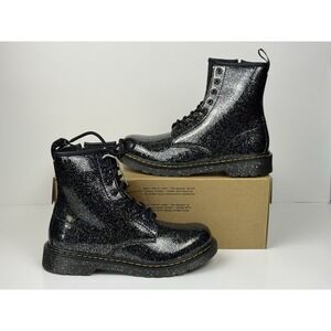Dr. Martens 140Y Boots Cosmic Glitter Women's Size 6 Patent Leather 27053001